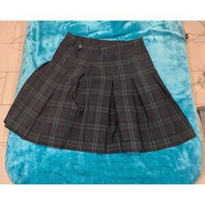 VTG Y2K Flynn & O'Hara Plaid Catholic School Girl Uniform Pleated Skirt Kilt 18